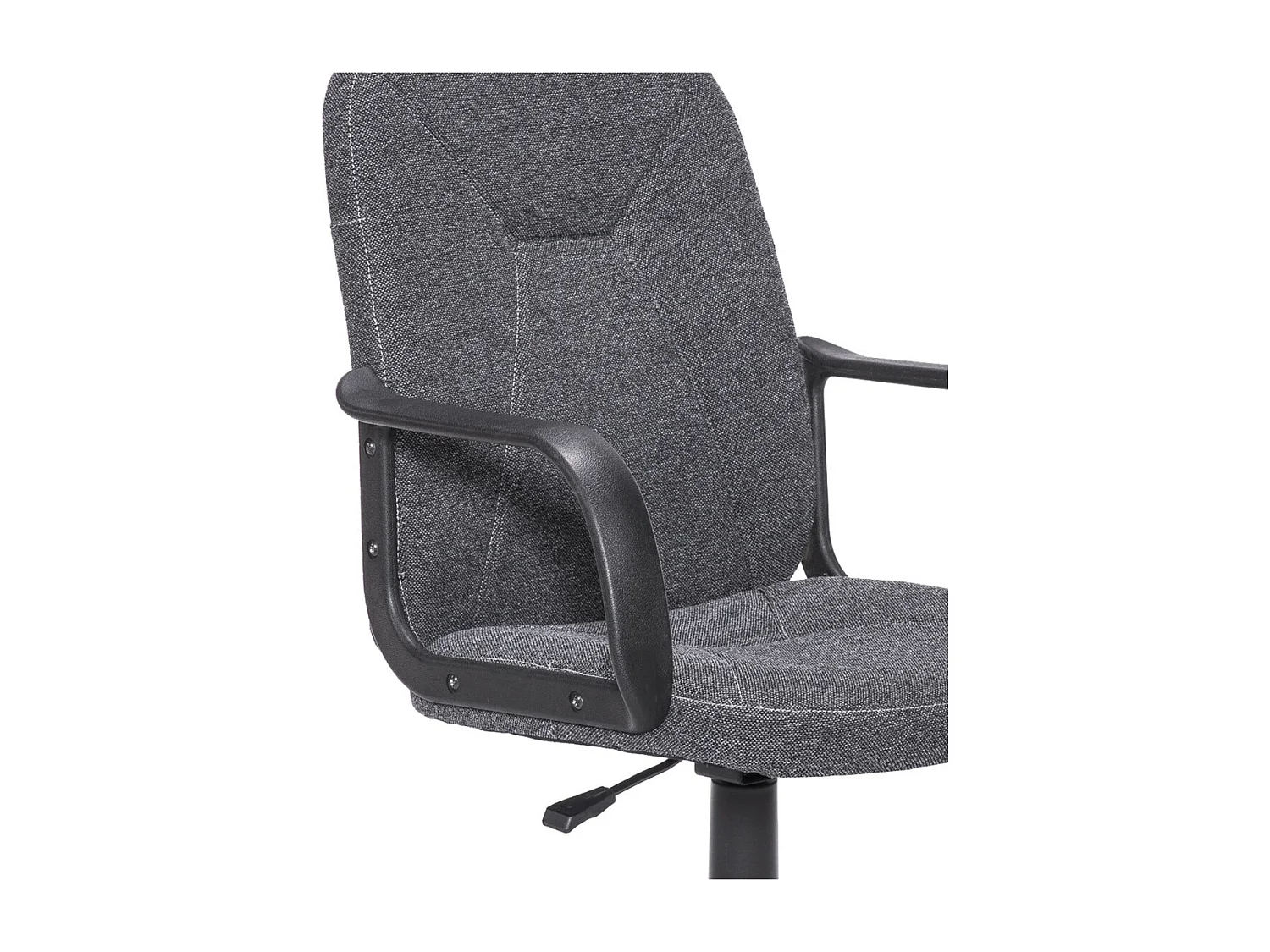 Silla de escritorio de 91-103x57x57 cm de tela en color gris oscuro con reposabrazos Genet