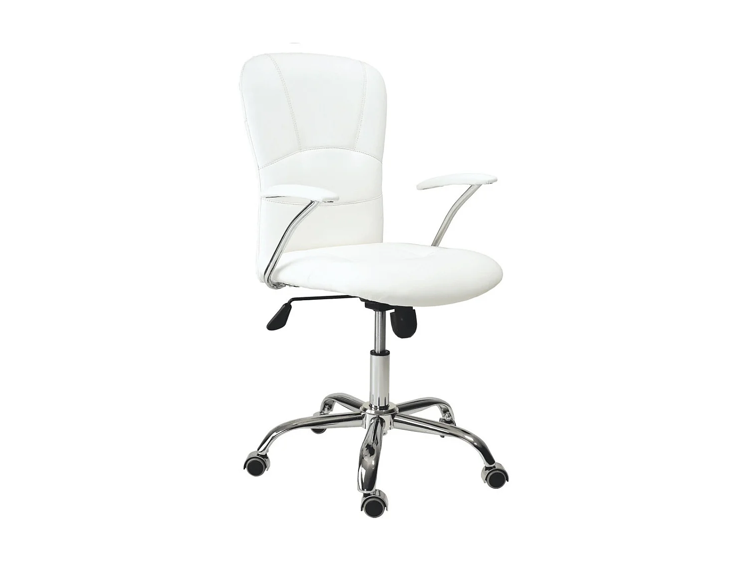 Silla de oficina de 94-104x64x64 cm giratoria y elevable de polipiel en color blanco Magic