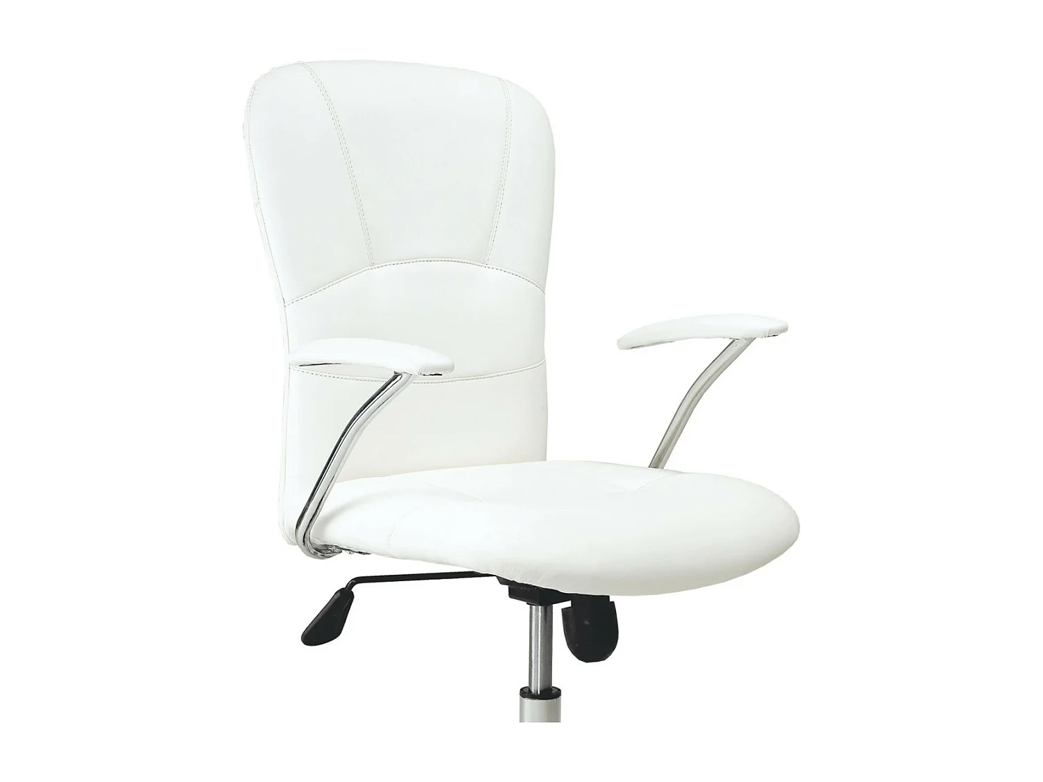 Silla de oficina de 94-104x64x64 cm giratoria y elevable de polipiel en color blanco Magic