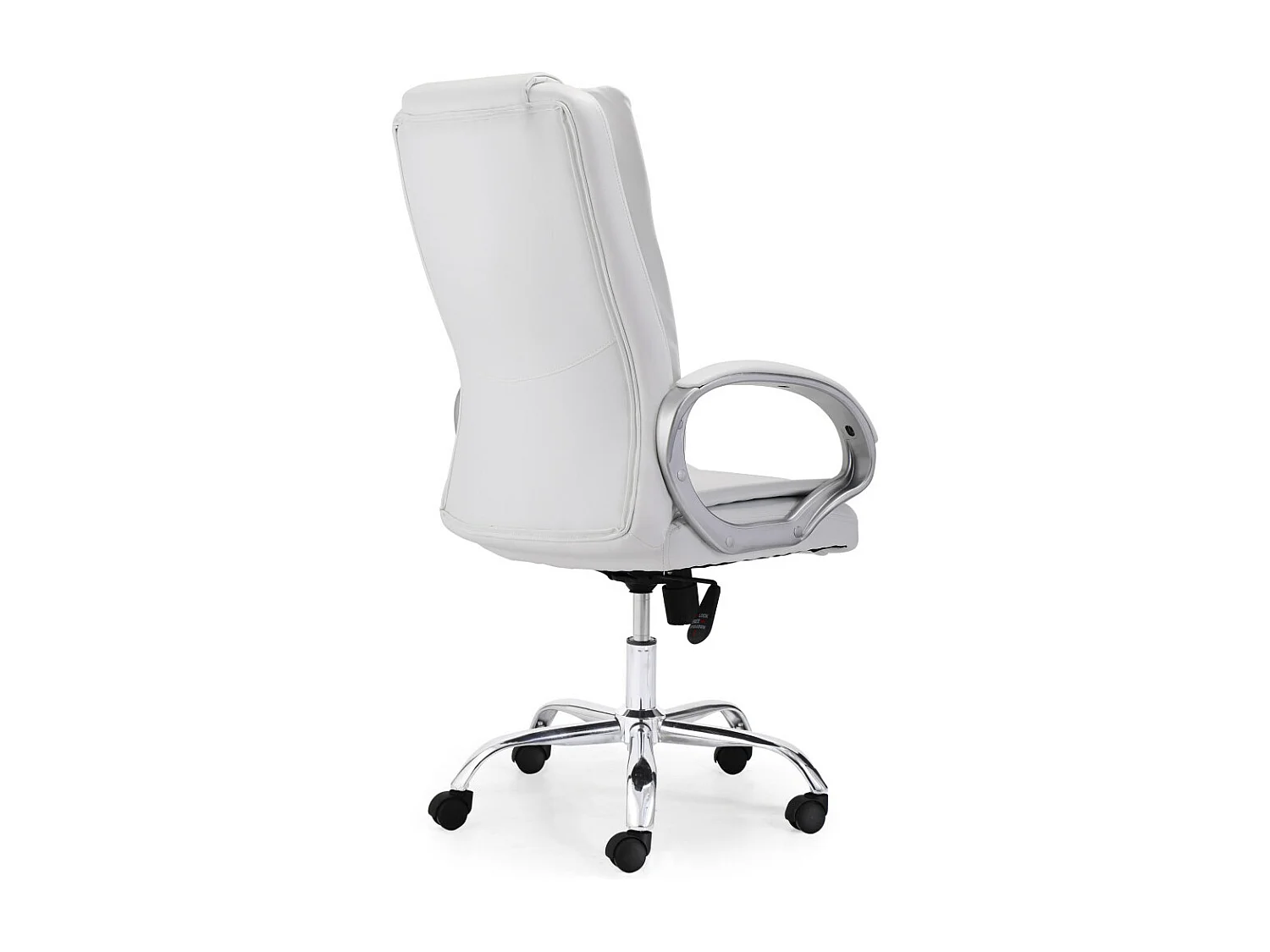 Silla de oficina de 114-122x68x64 cm tapizada en polipiel en color blanco Atlanta