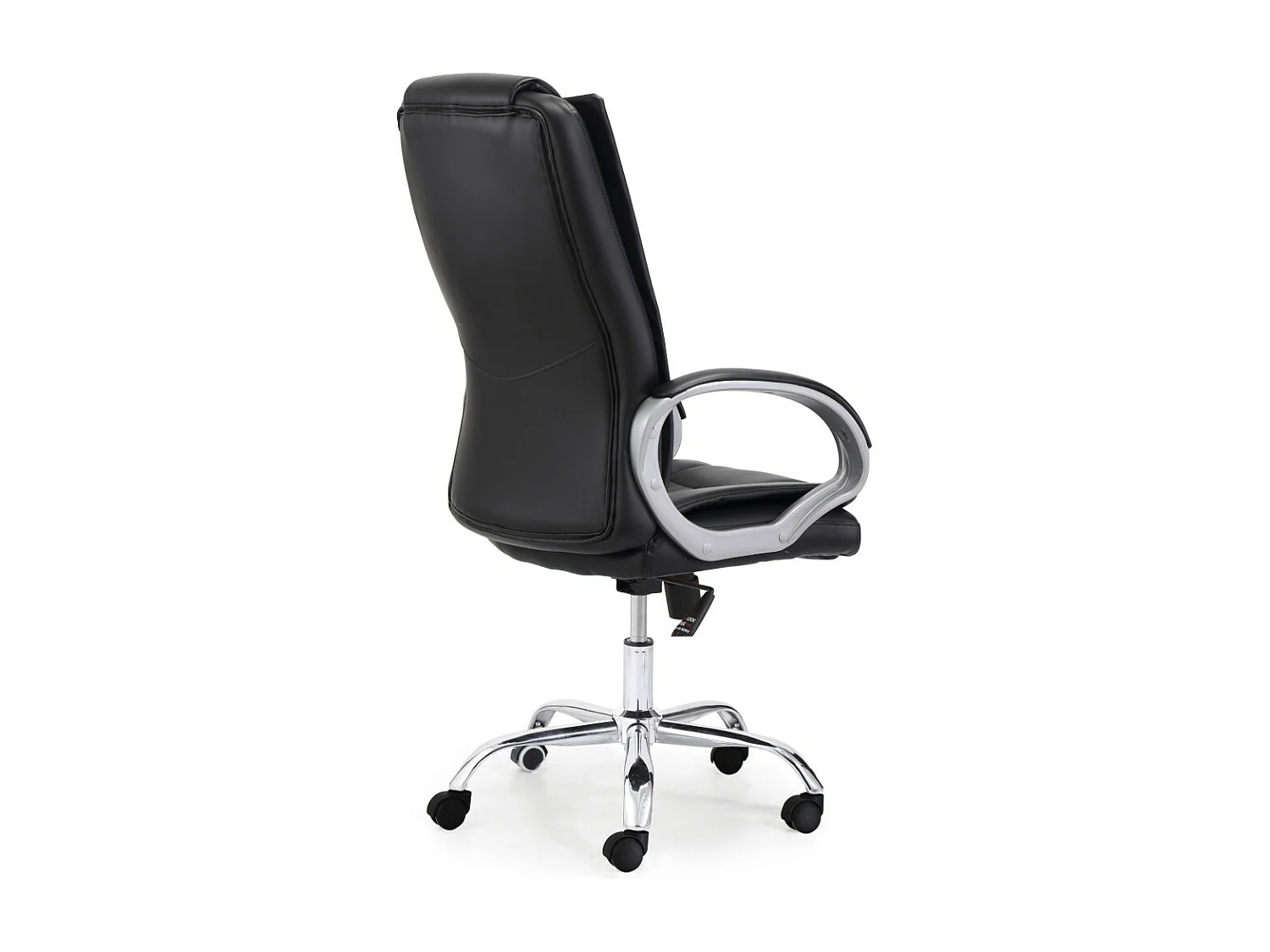 Silla de oficina de 114-122x68x64 cm tapizada en polipiel en color negro Atlanta