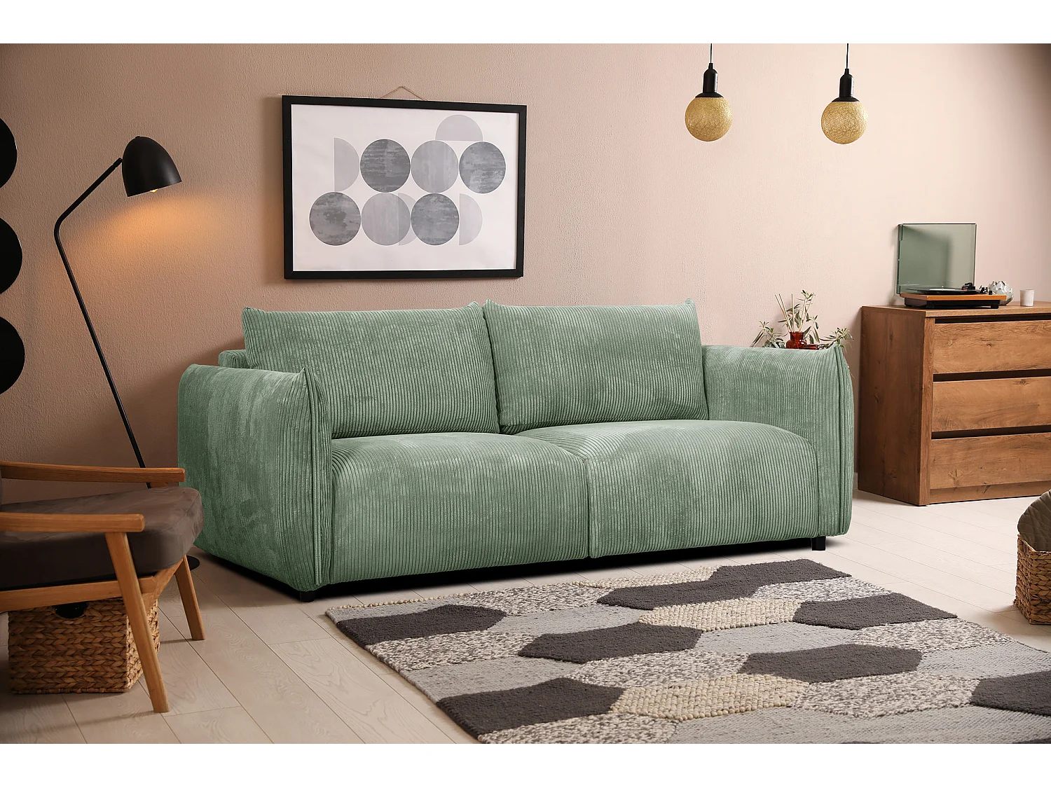 TAUER Sofa 3-Sitzer, mint