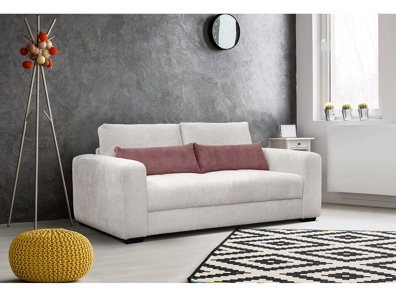 Oli - Sofa 3-Sitzer, gebrochenes Weiß