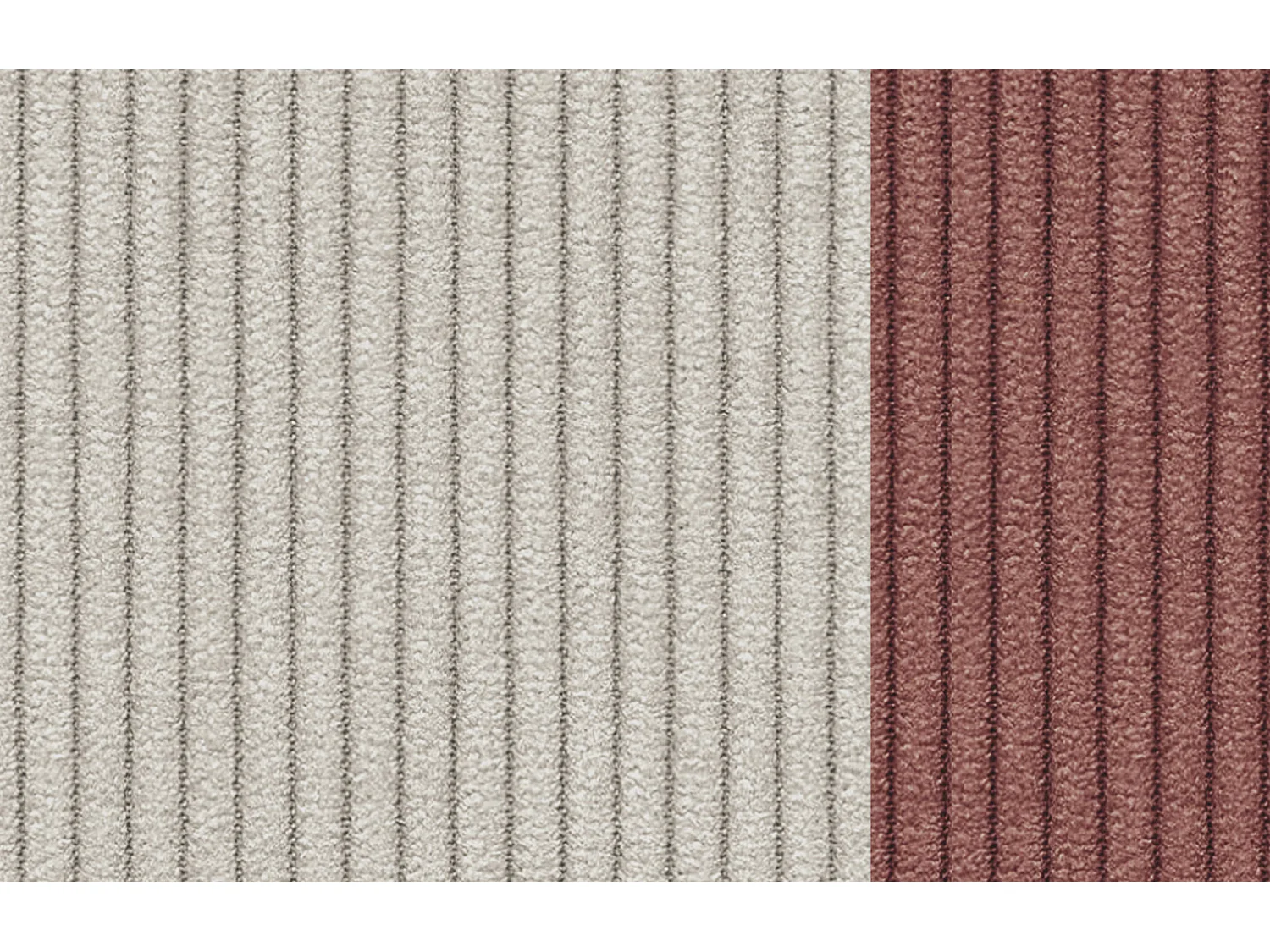 Canapé droit 3 places tissu blanc perle - Oli