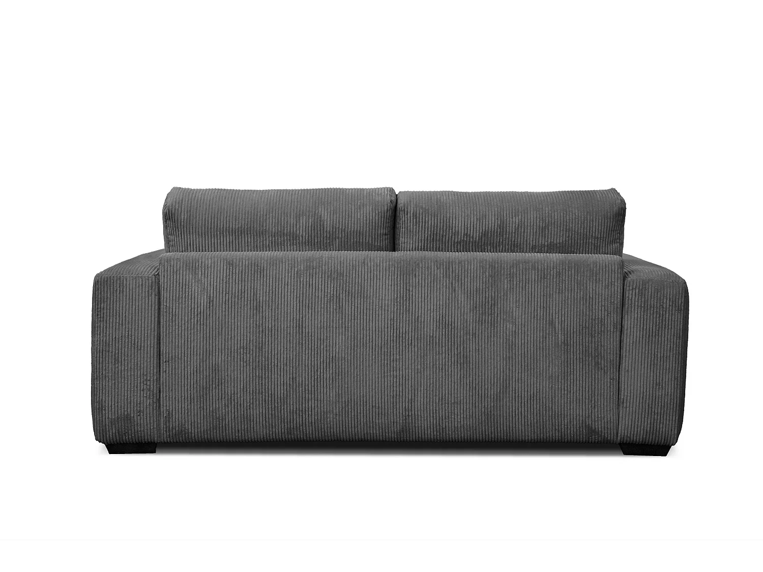 Canapé droit 3 places tissu gris foncé - Oli
