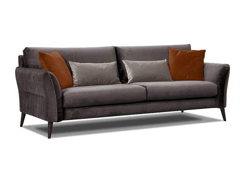FIGARI Sofa 3-Sitzer, dunkelbraun