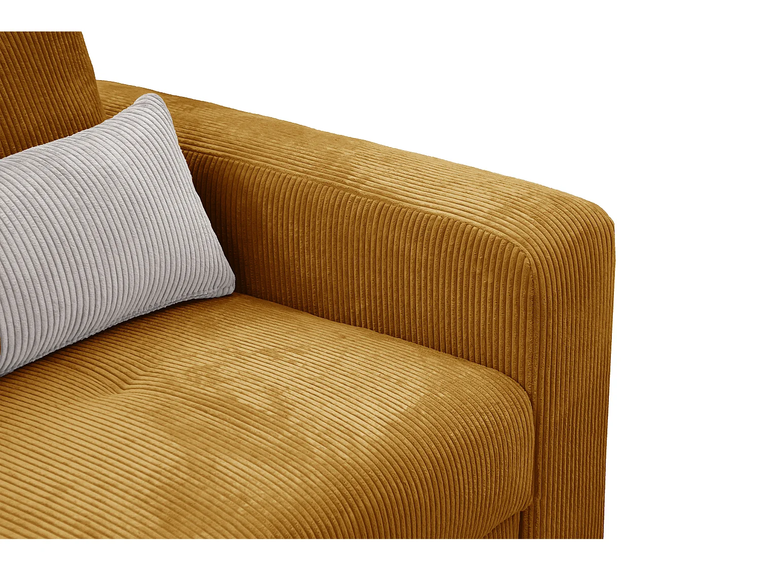 Canapé droit 3 places tissu safran  - Oli