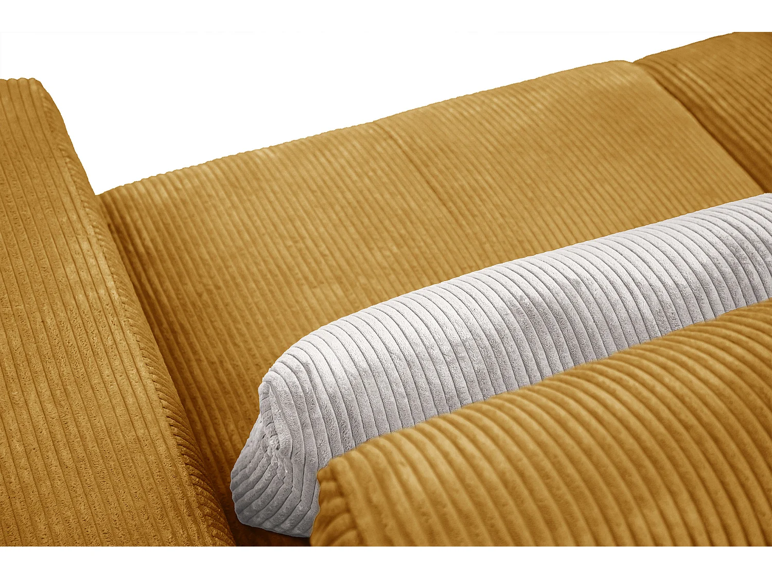 Canapé droit 3 places tissu safran  - Oli