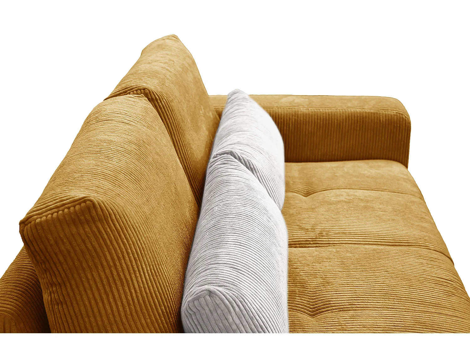 Canapé droit 3 places tissu safran  - Oli