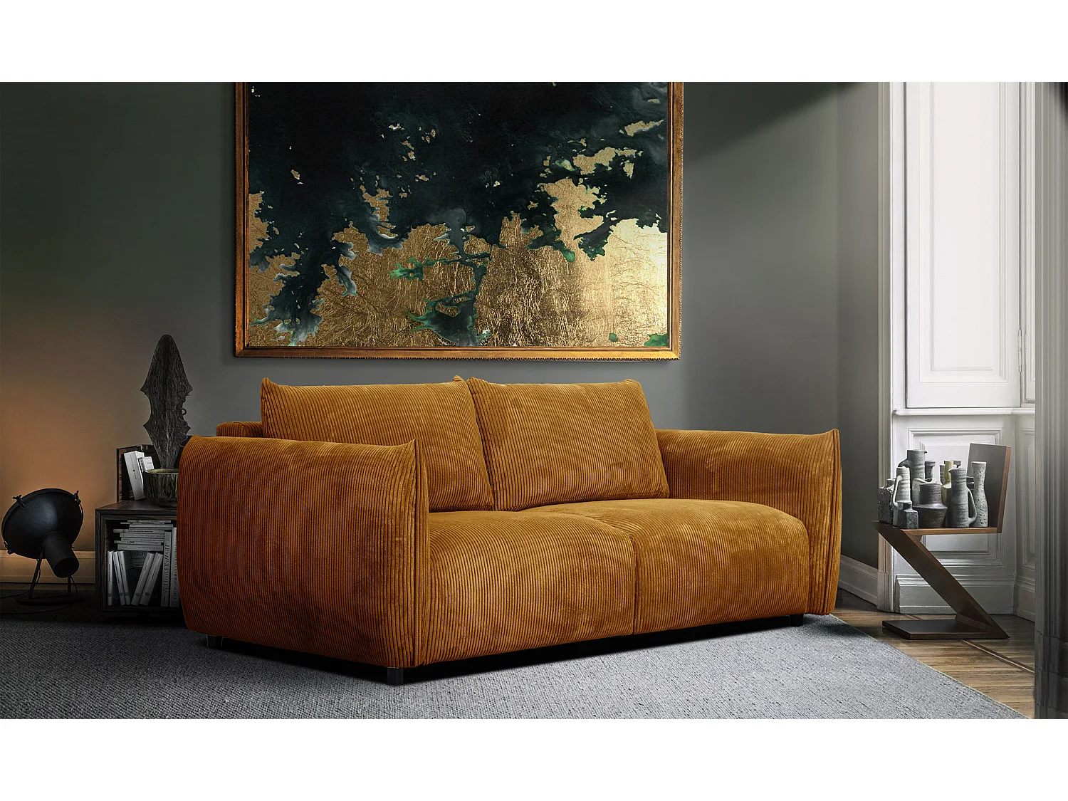 TAUER Sofa 3-Sitzer, safran