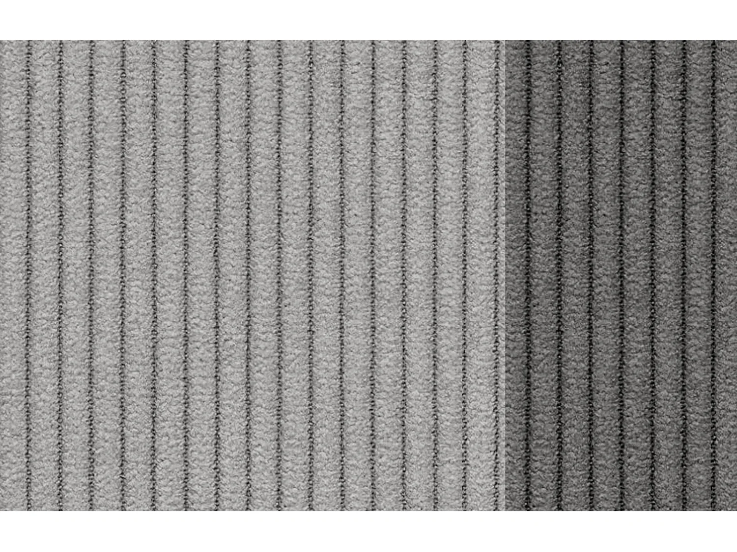 Canapé droit 3 places tissu gris clair  - Oli