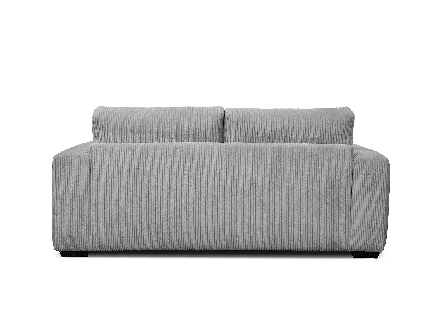 Canapé droit 3 places tissu gris clair  - Oli