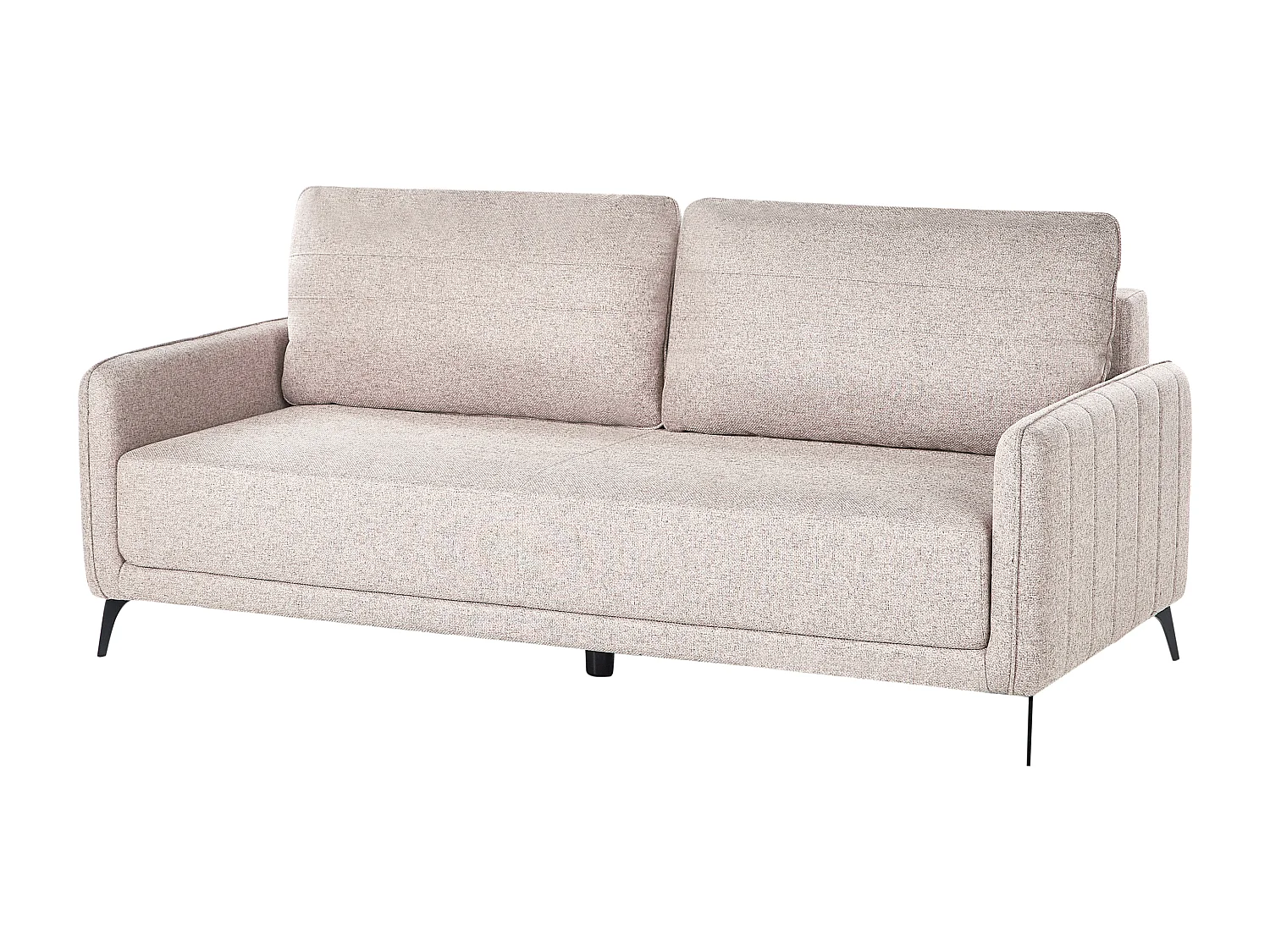 Canapé-lit 3 places HEMING Tissu Marron clair