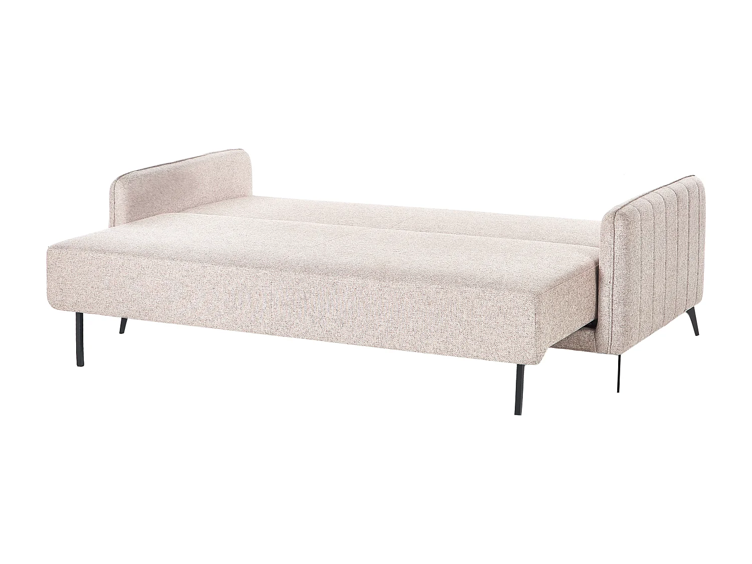 Canapé-lit 3 places HEMING Tissu Marron clair