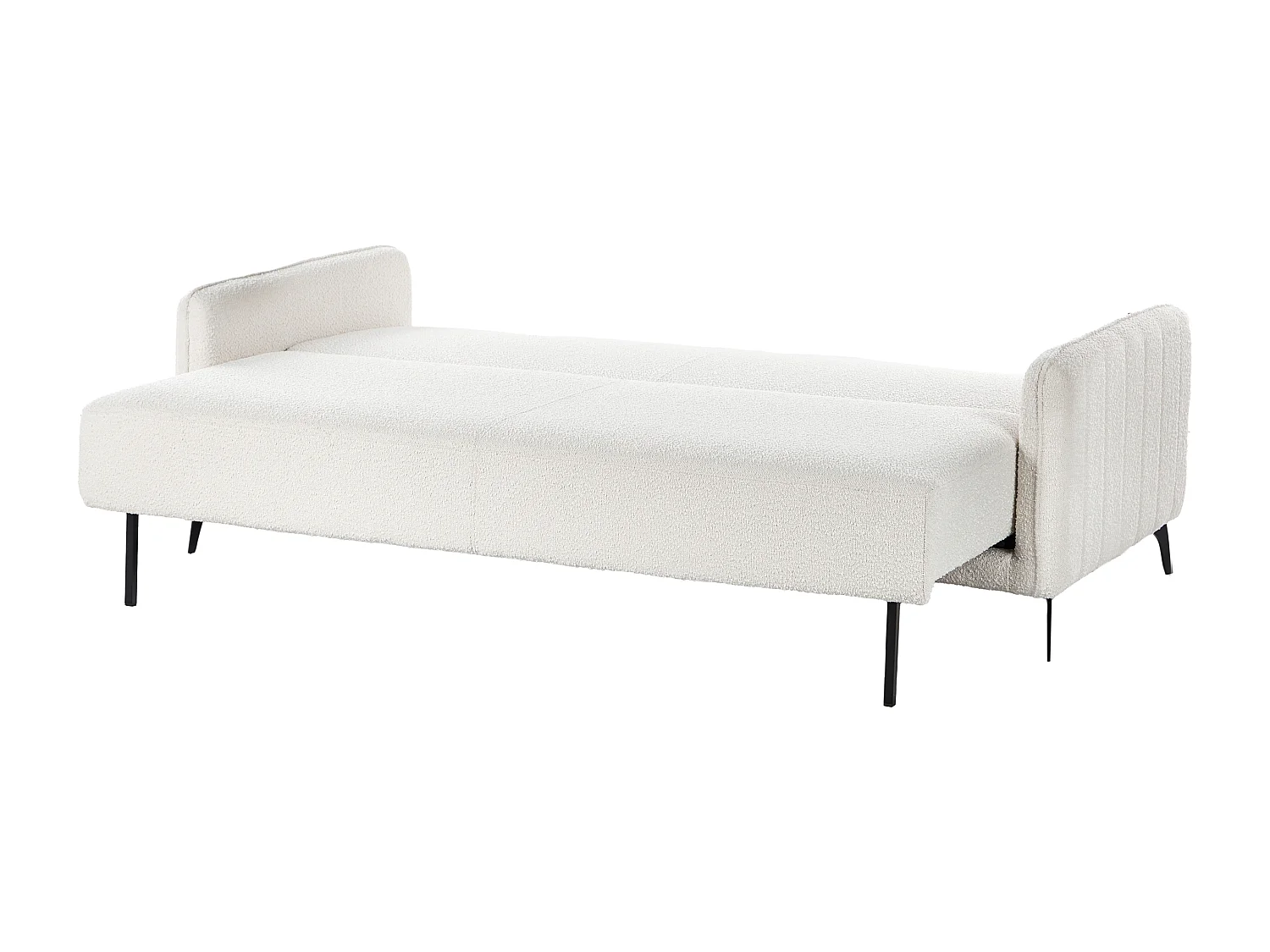 Schlafsofa HEMING Bouclé Cremeweiss 3-Sitzer