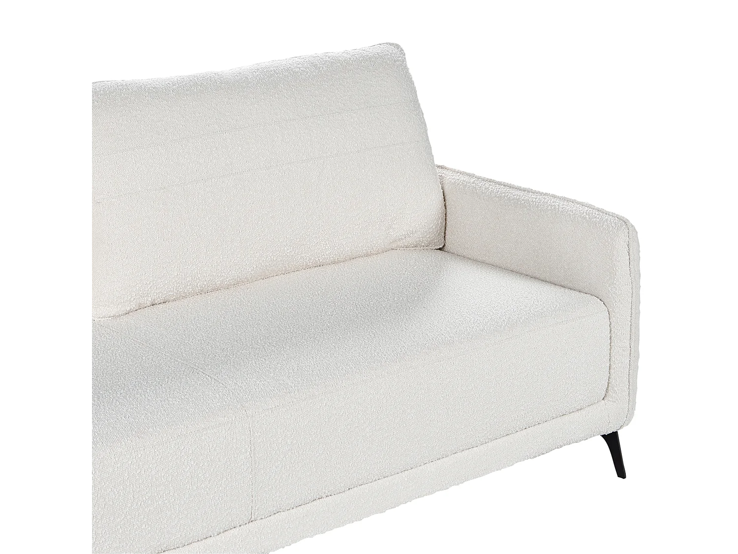 Sofá cama HEMING Bouclé Blanco crema 3 plazas