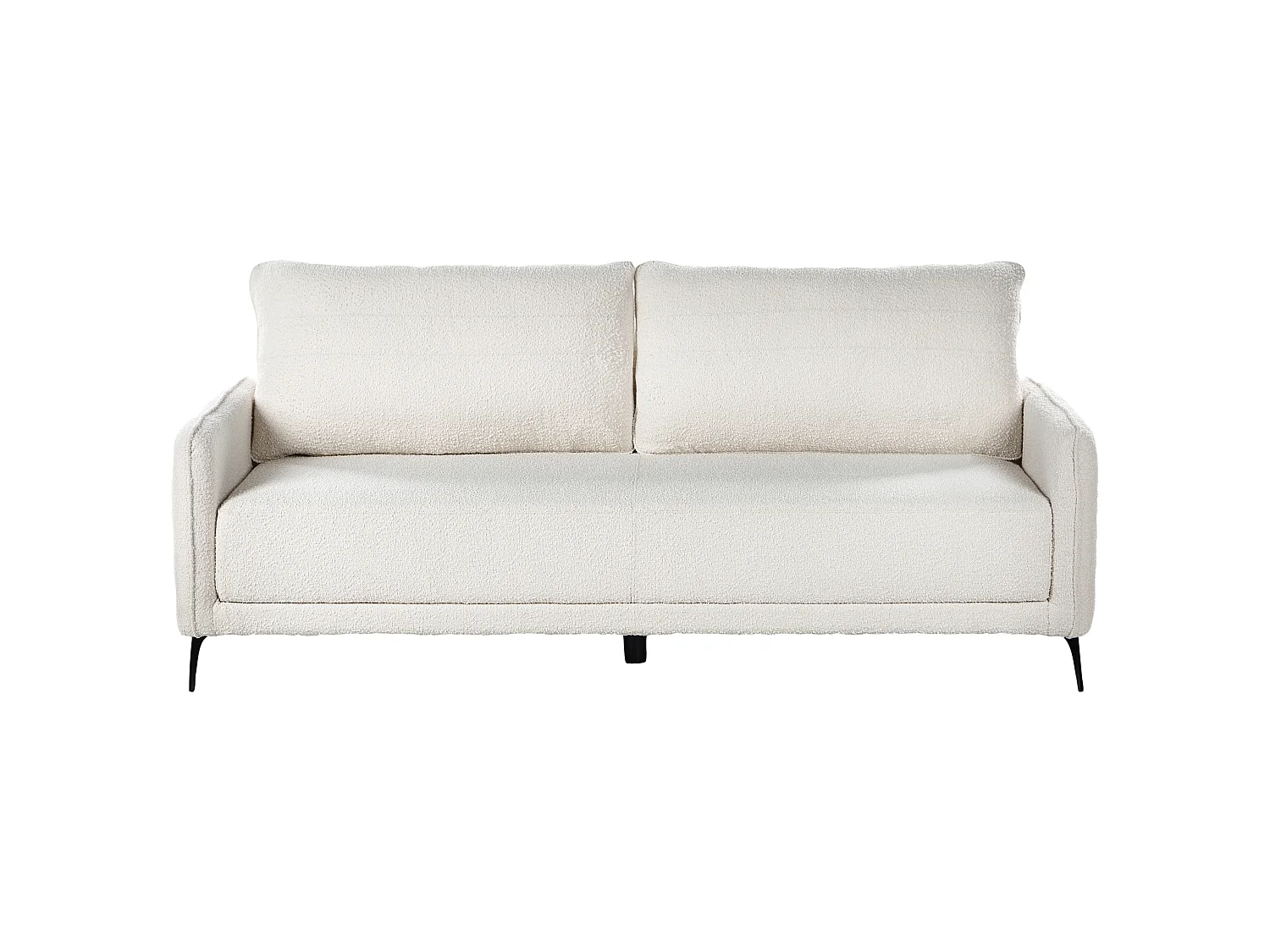 Canapé convertible 3 places en tissu blanc casse HEMING