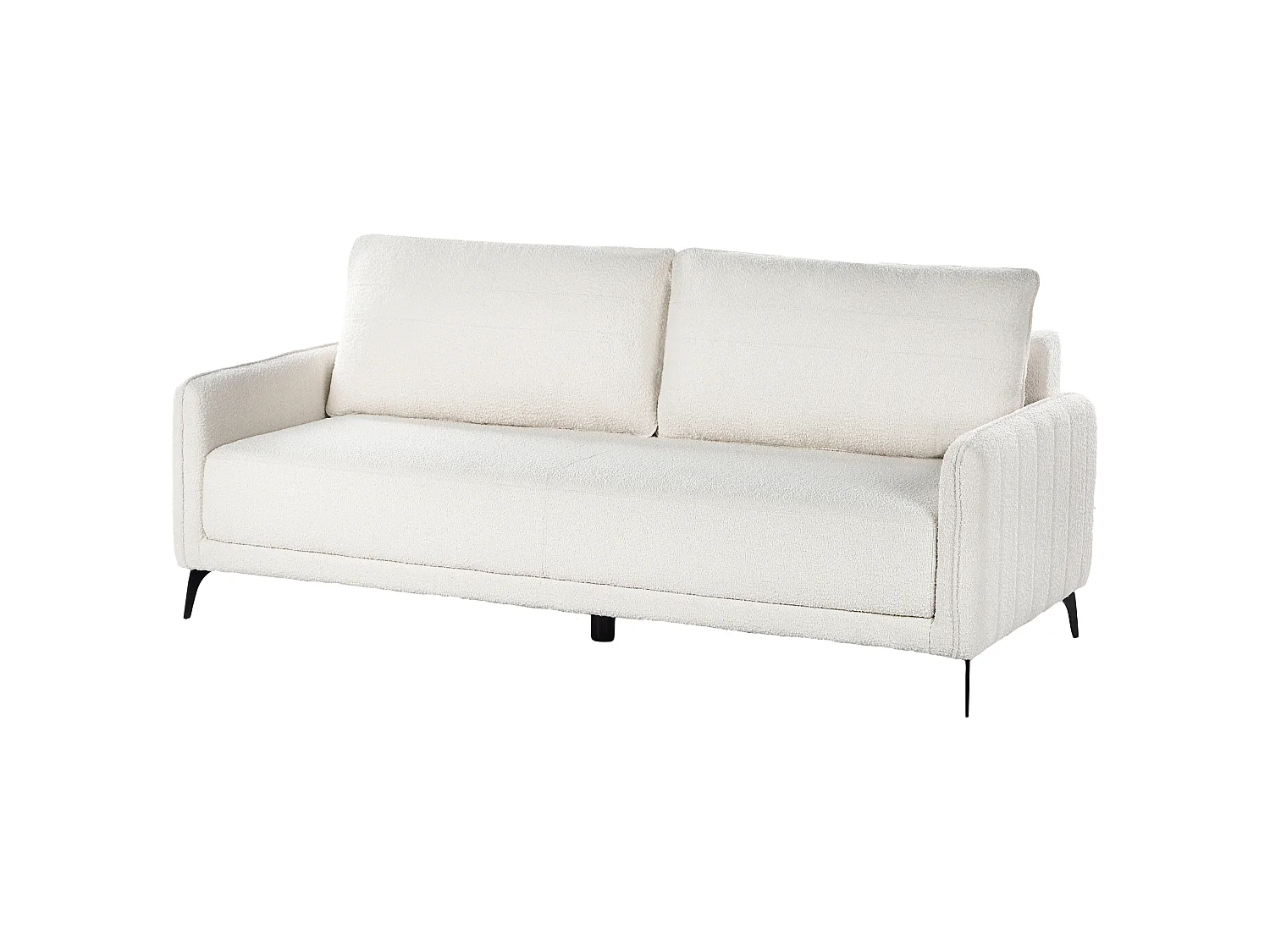 Canapé convertible 3 places en tissu blanc casse HEMING