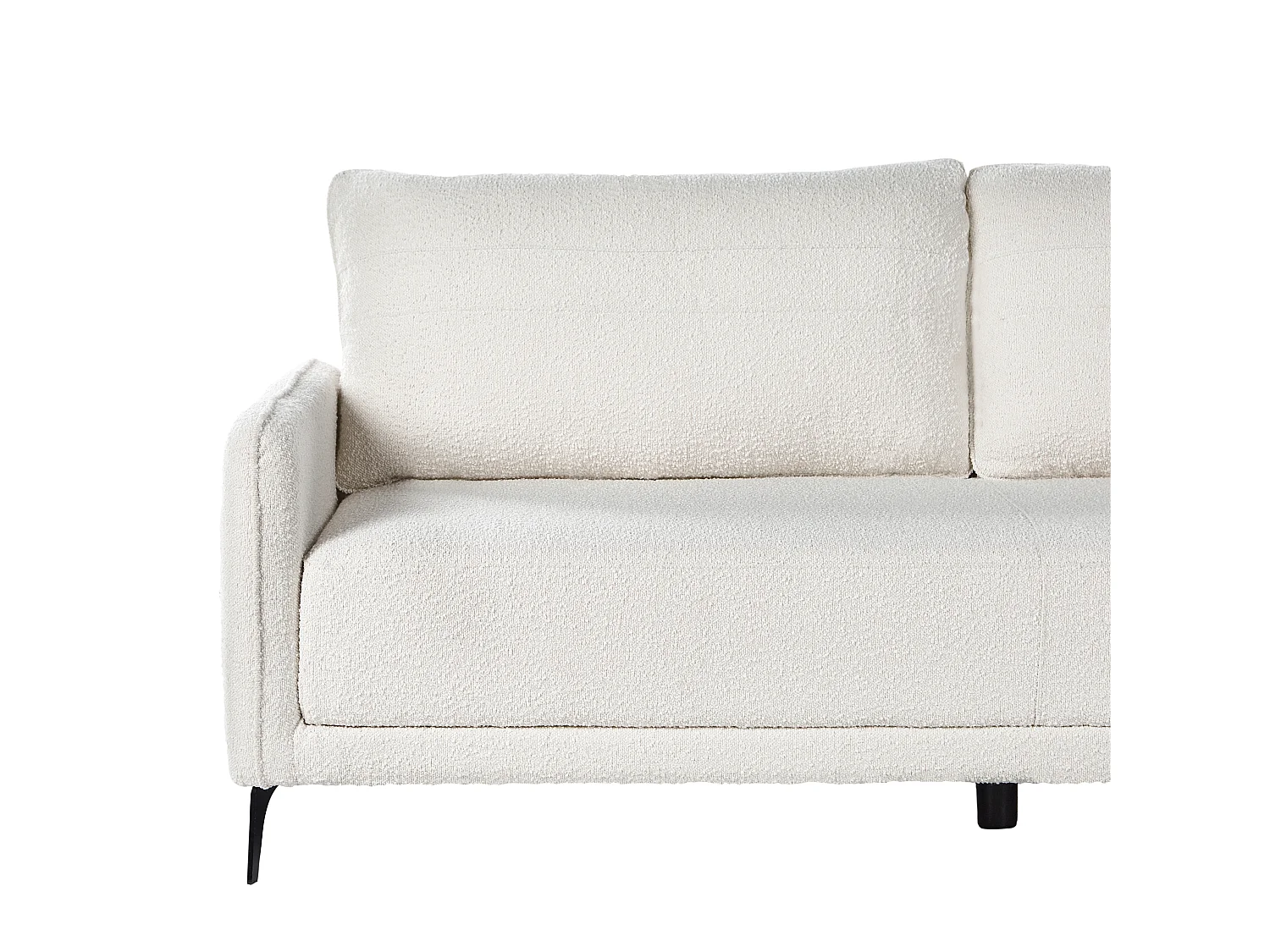 Canapé convertible 3 places en tissu blanc casse HEMING