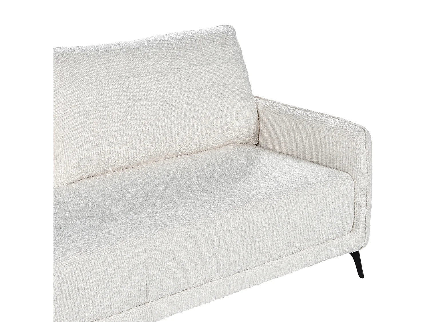 Canapé convertible 3 places en tissu blanc casse HEMING