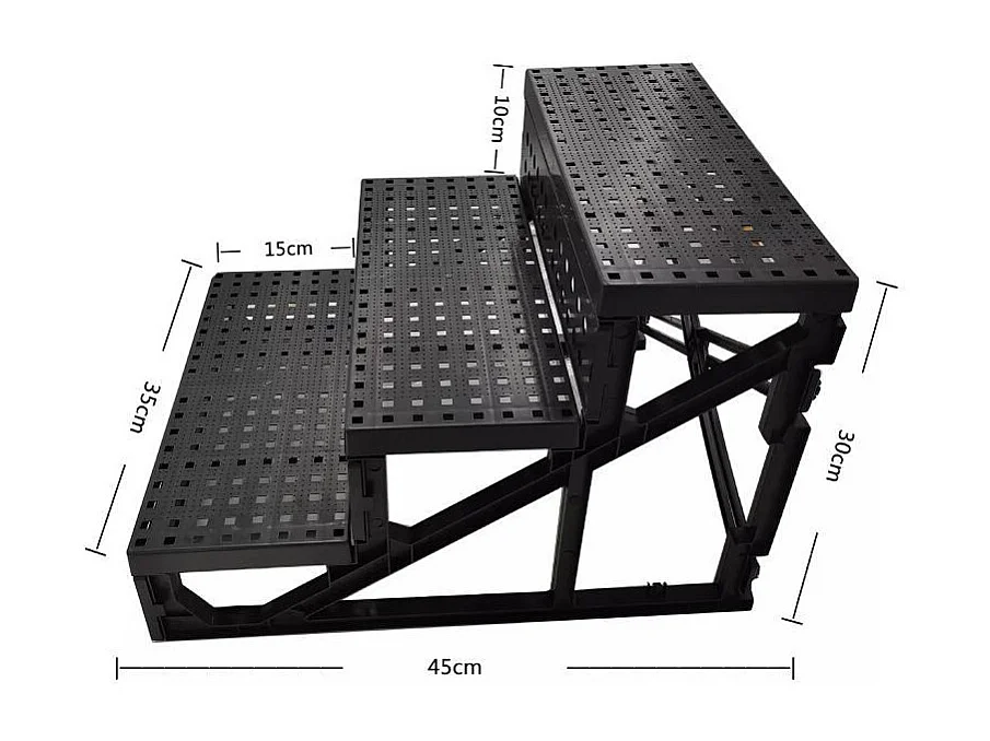 Escalier pour chat rampe, arbre à chats, Escaliers pour Chiens à 3 Marches, avec Housse en Peluche Lavable, pour Animaux de Compagnie