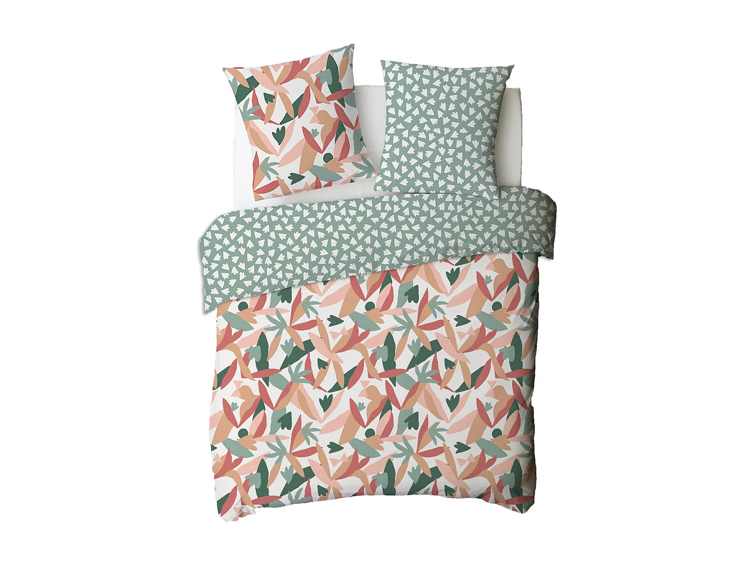 Parure de lit 2 personnes motif abstrait réversible 240x220cm