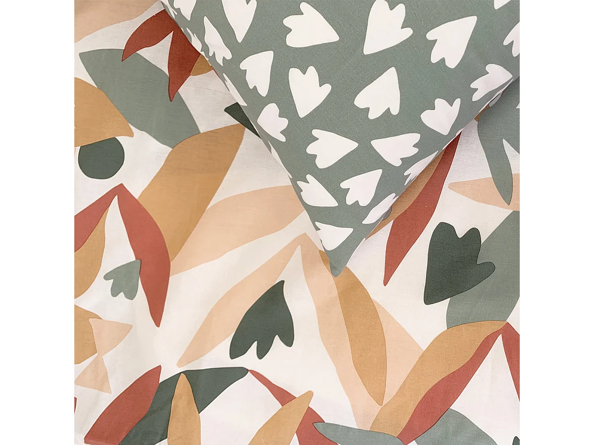 Parure de lit 2 personnes motif abstrait réversible 240x220cm