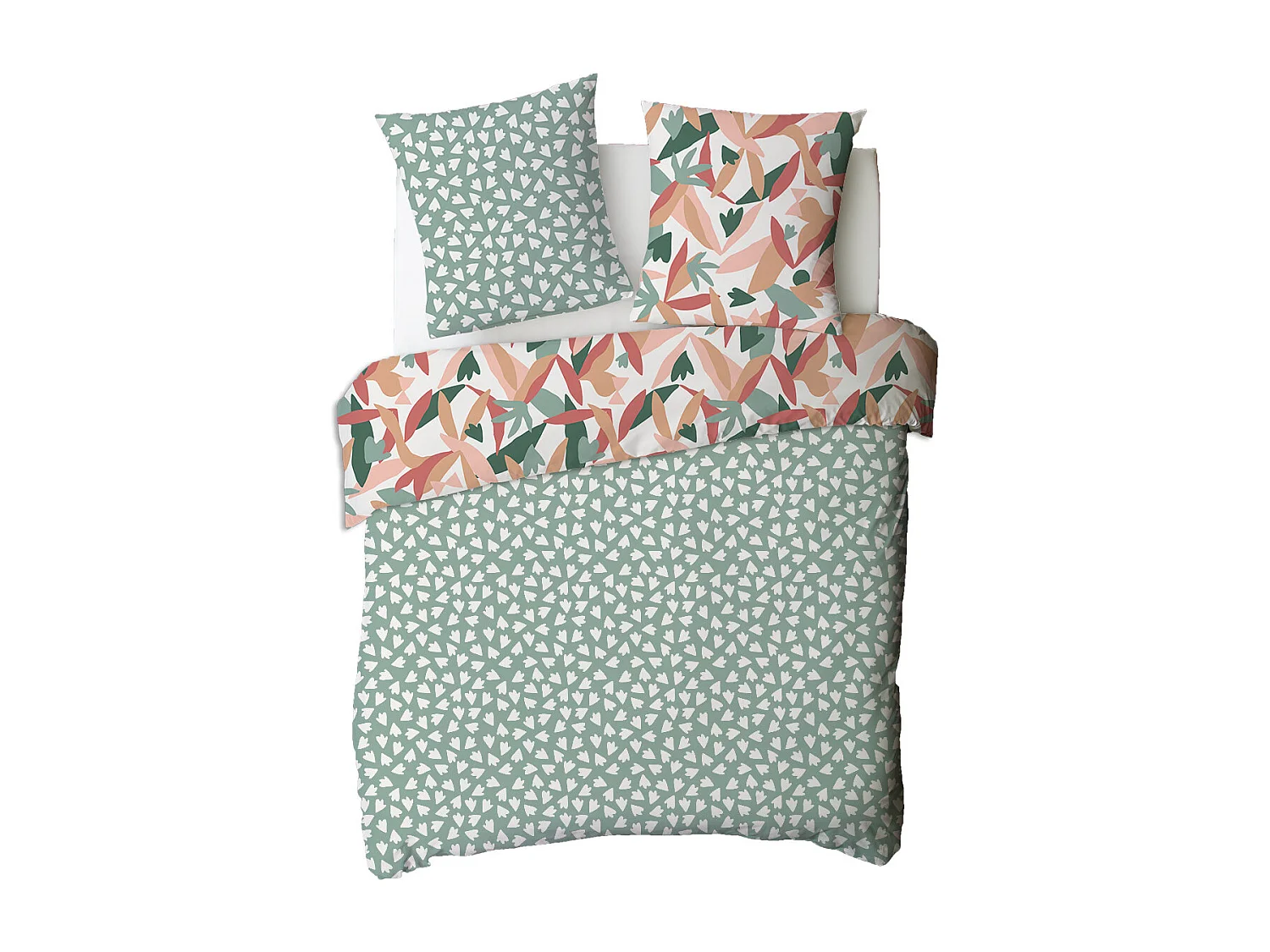 Parure de lit 2 personnes motif abstrait réversible 240x220cm