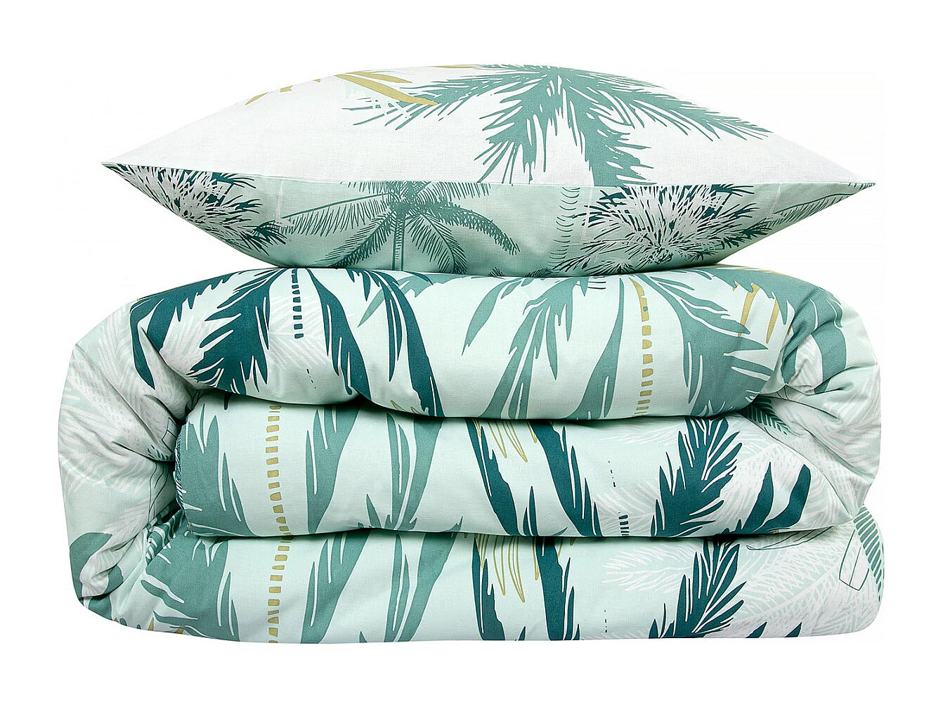 Parure de lit 2 personnes feuillage réversible 240x220cm