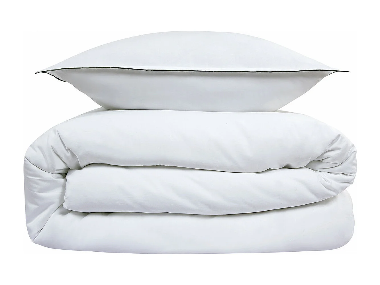 Parure de lit 2 personnes en satin de coton unie 260x240cm