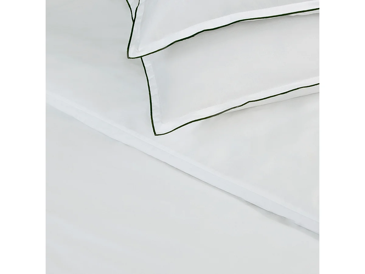 Parure de lit 2 personnes en satin de coton unie 260x240cm