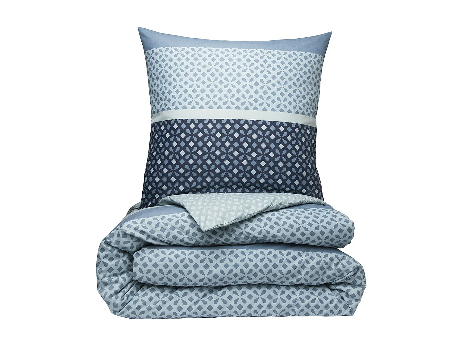 Parure de lit 2 personnes géométrique en microfibre 200x200cm