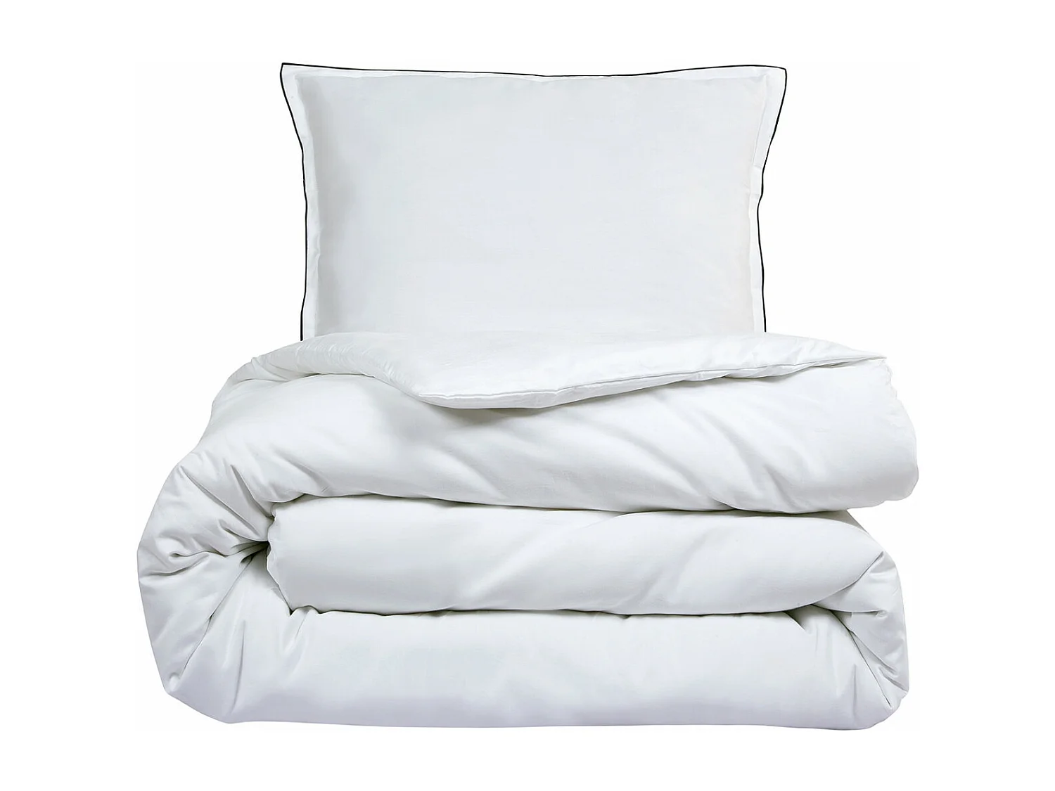 Parure de lit 2 personnes en satin de coton unie 240x220cm