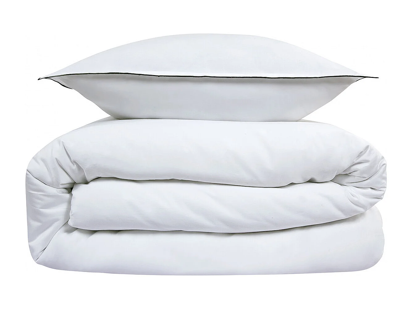 Parure de lit 2 personnes en satin de coton unie 240x220cm