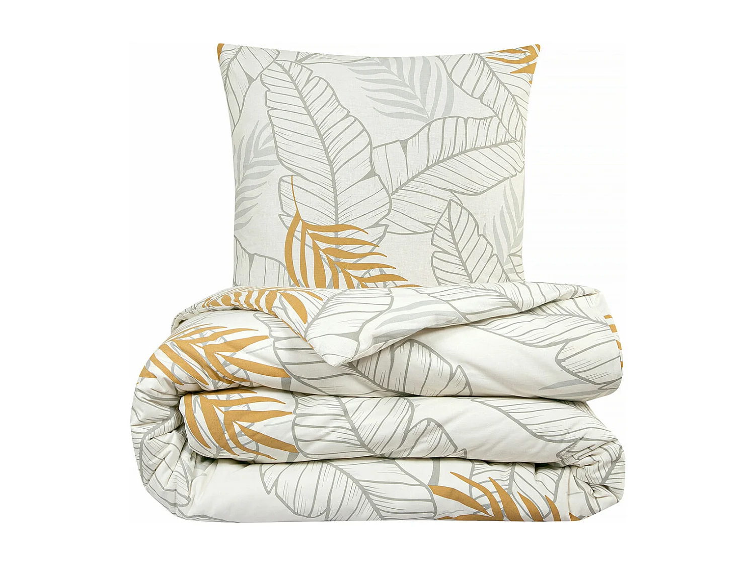 Parure de lit 2 personnes imprimé végétal 240x220cm