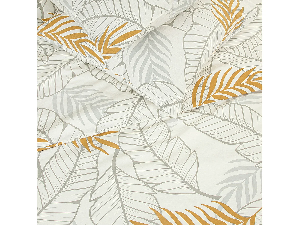 Parure de lit 2 personnes imprimé végétal 240x220cm