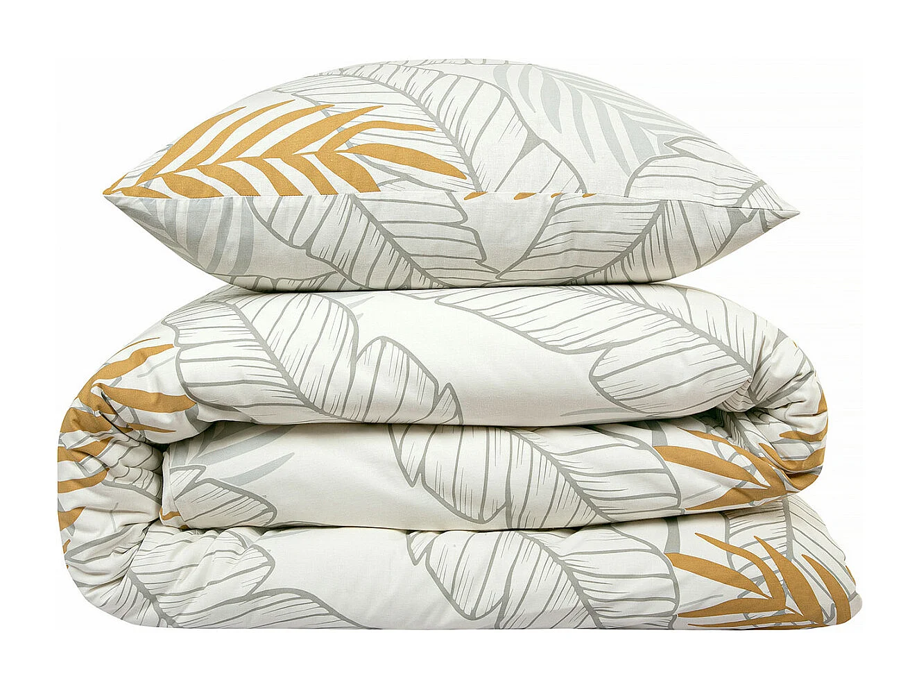 Parure de lit 2 personnes imprimé végétal 240x220cm