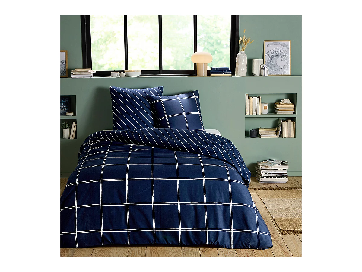 Parure de lit 2 personnes en microfibre 200x200cm