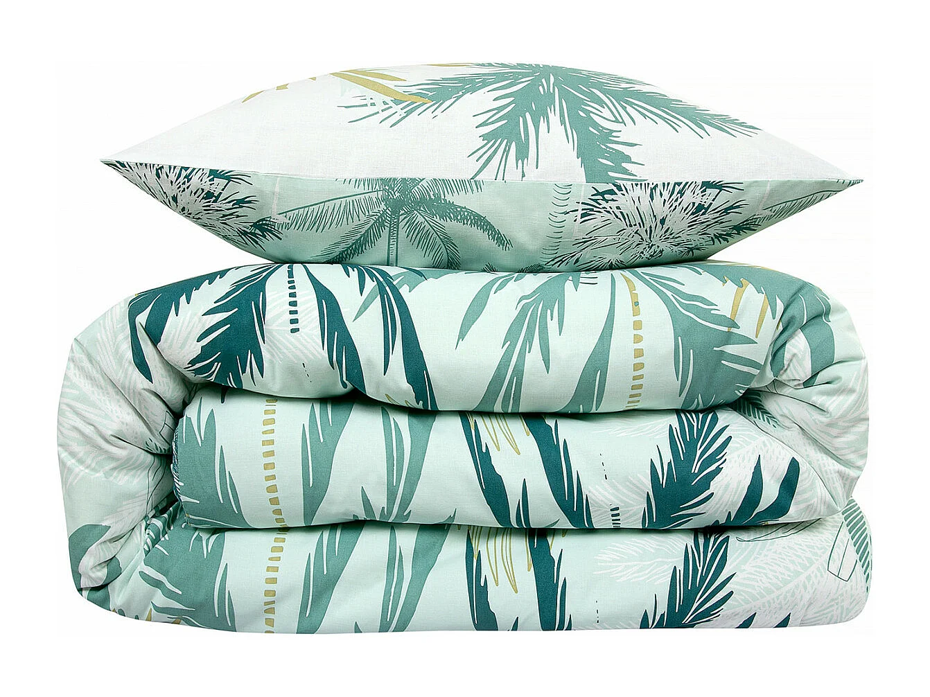 Parure de lit 2 personnes feuillage réversible 260x240cm