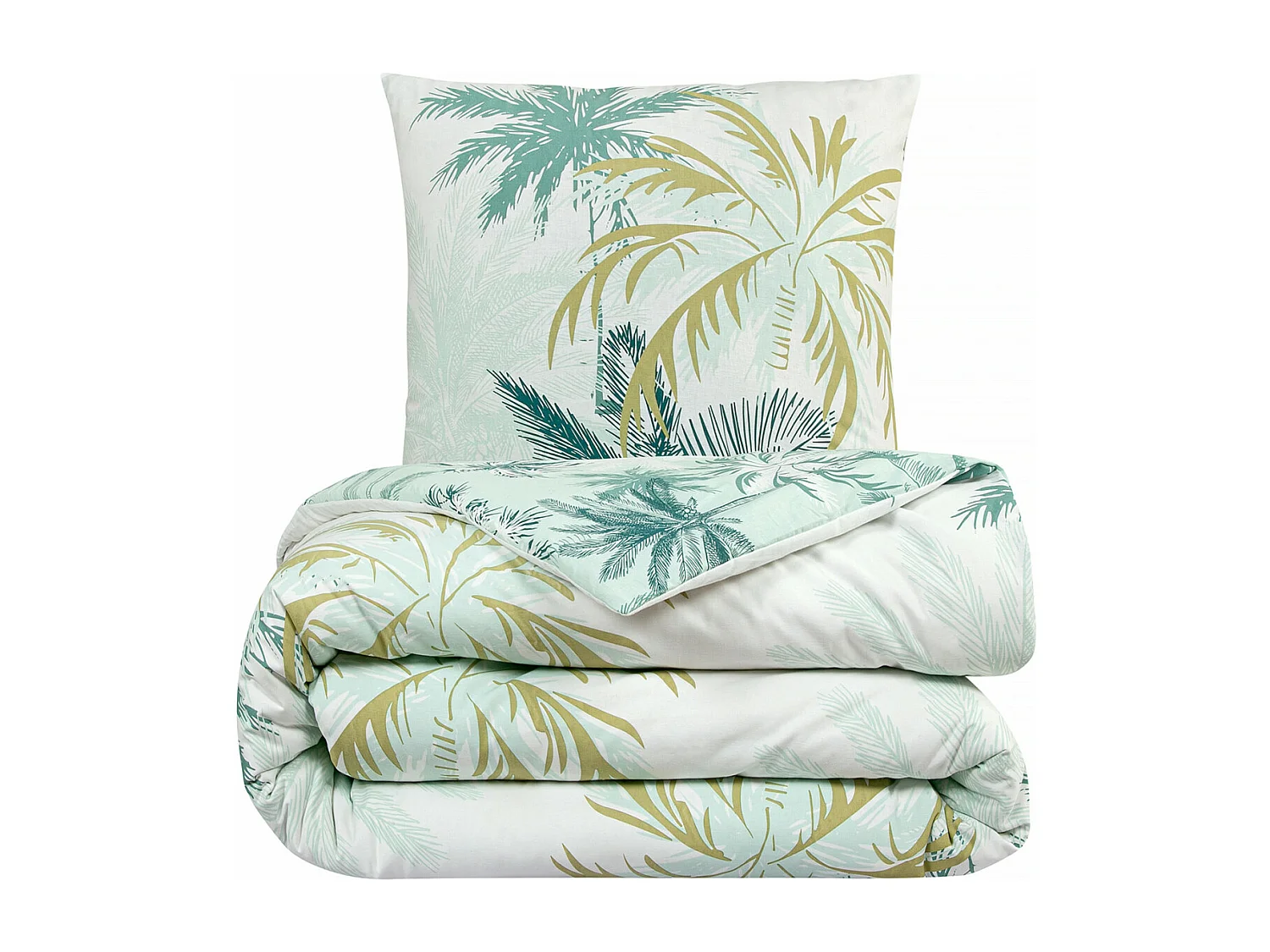 Parure de lit 2 personnes feuillage réversible 260x240cm