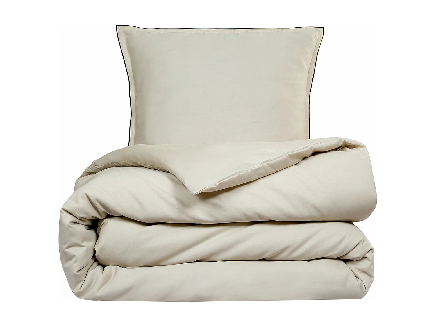 Parure de lit 2 personnes en satin de coton unie 240x220cm