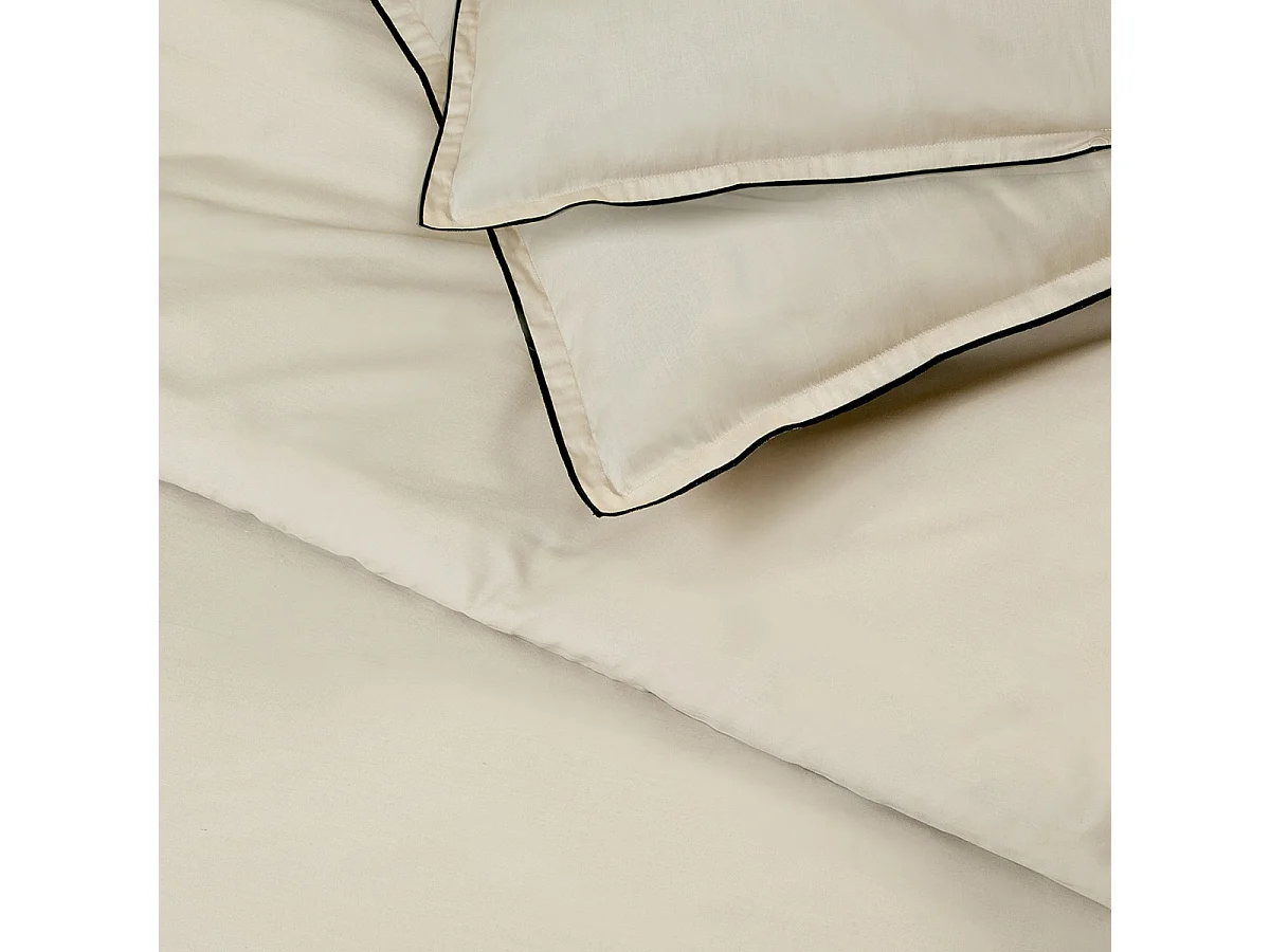 Parure de lit 2 personnes en satin de coton unie 240x220cm