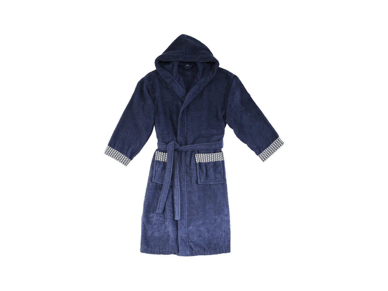 Peignoir adulte en coton éponge et broderie taille L - NAPOLI