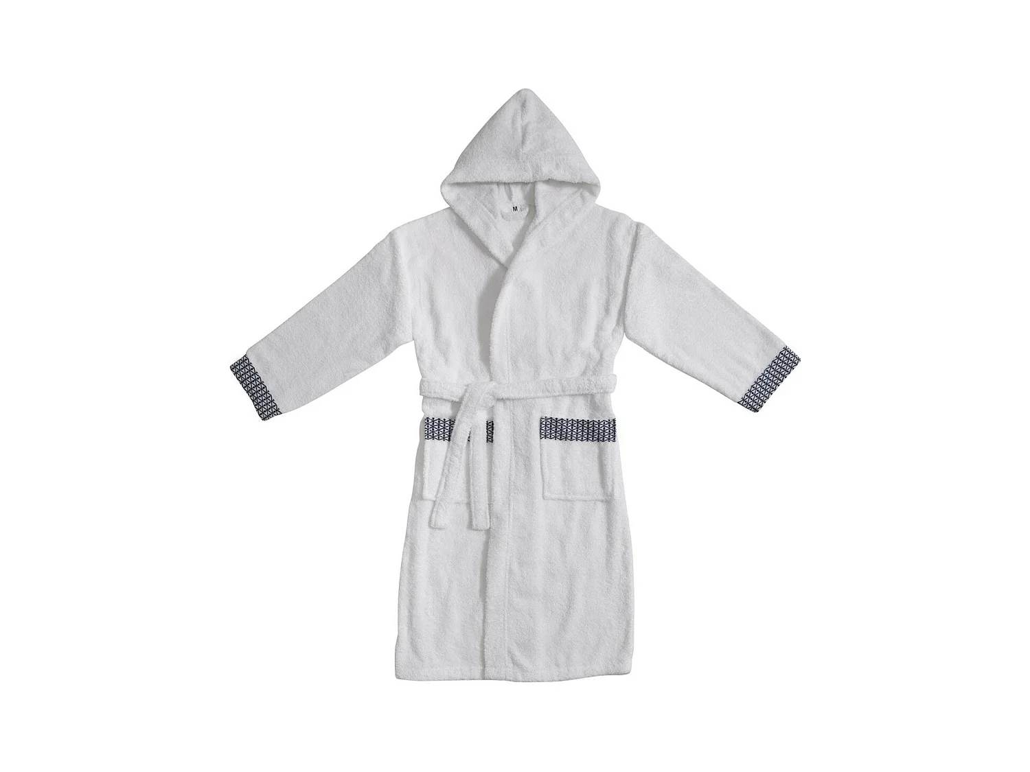 Peignoir adulte à capuche en coton éponge taille L - NAPOLI