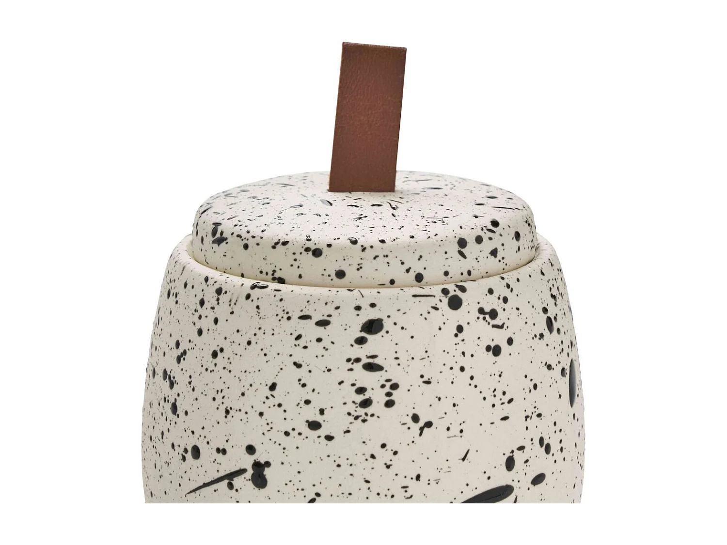 Pot à coton en céramique tacheté à la main