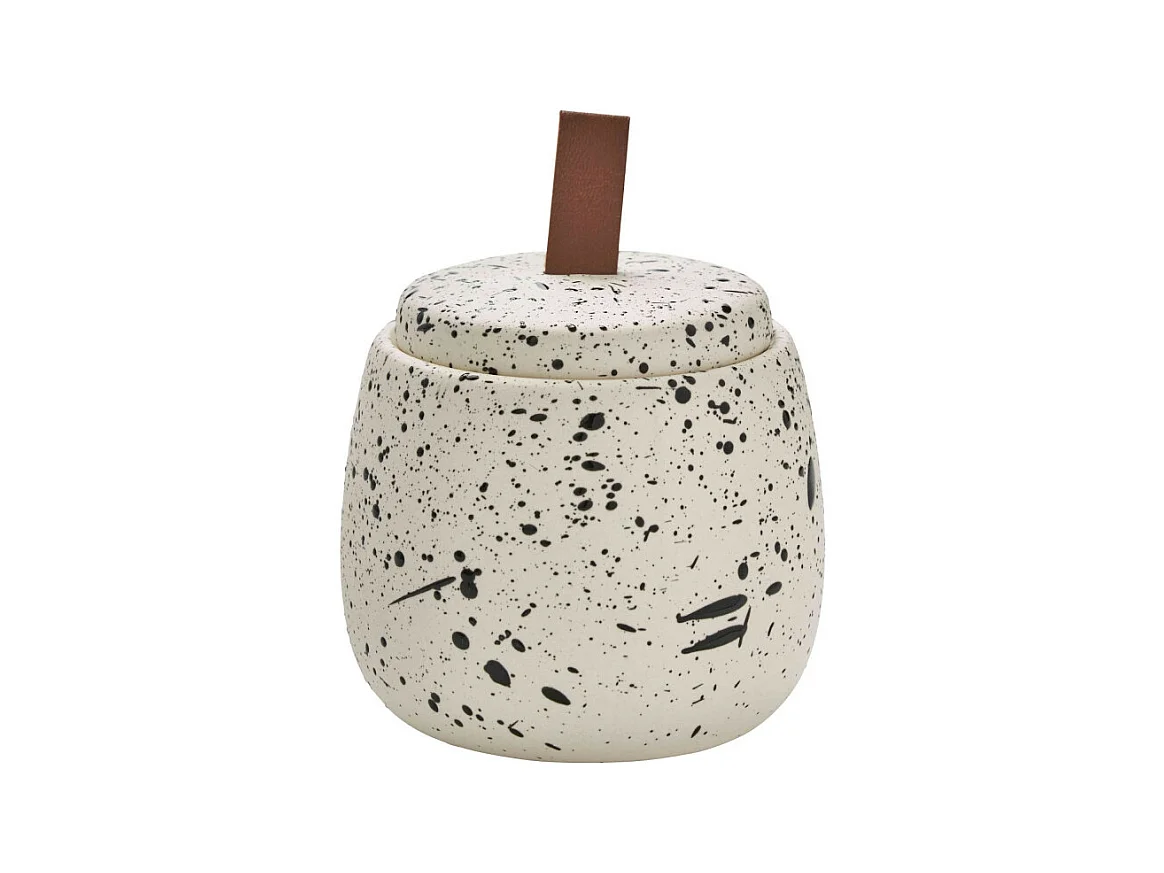 Pot à coton en céramique tacheté à la main