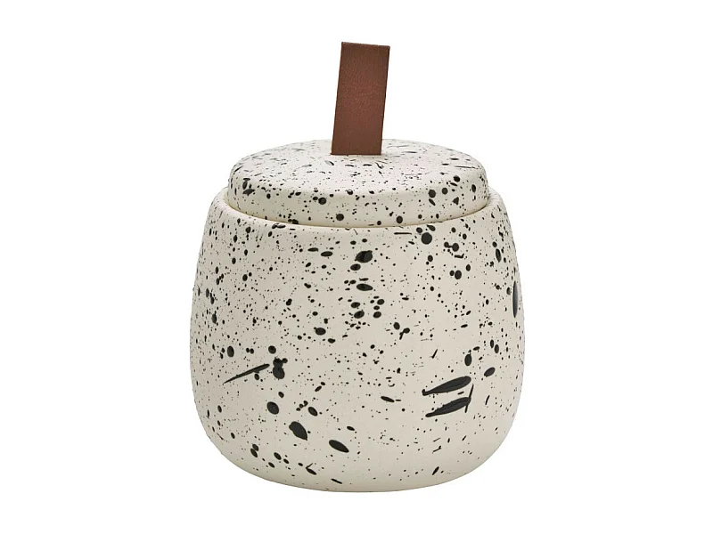 Pot à coton en céramique tacheté à la main