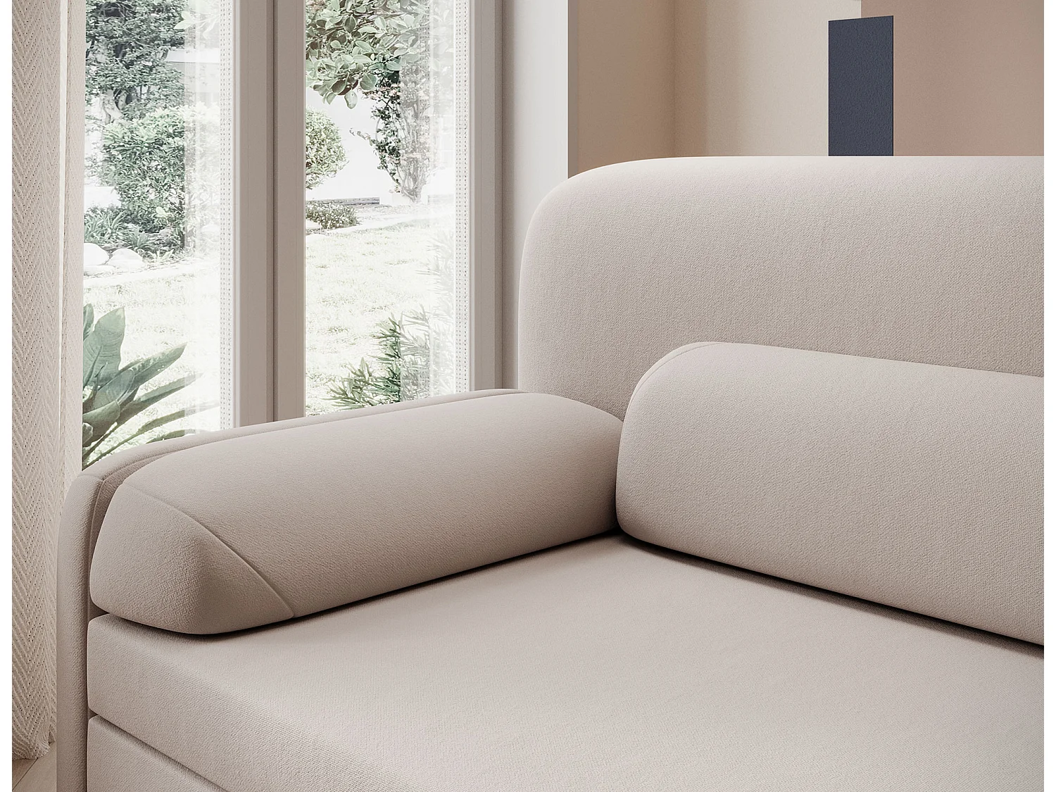 Canapé convertible BELOZE – Design moderne & fonctionnalité premium-Taupe