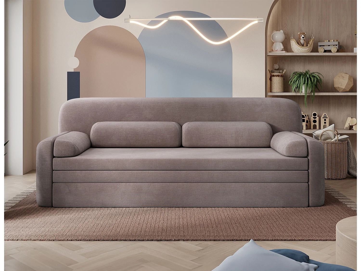 Canapé convertible BELOZE – Design moderne & fonctionnalité premium-Marron