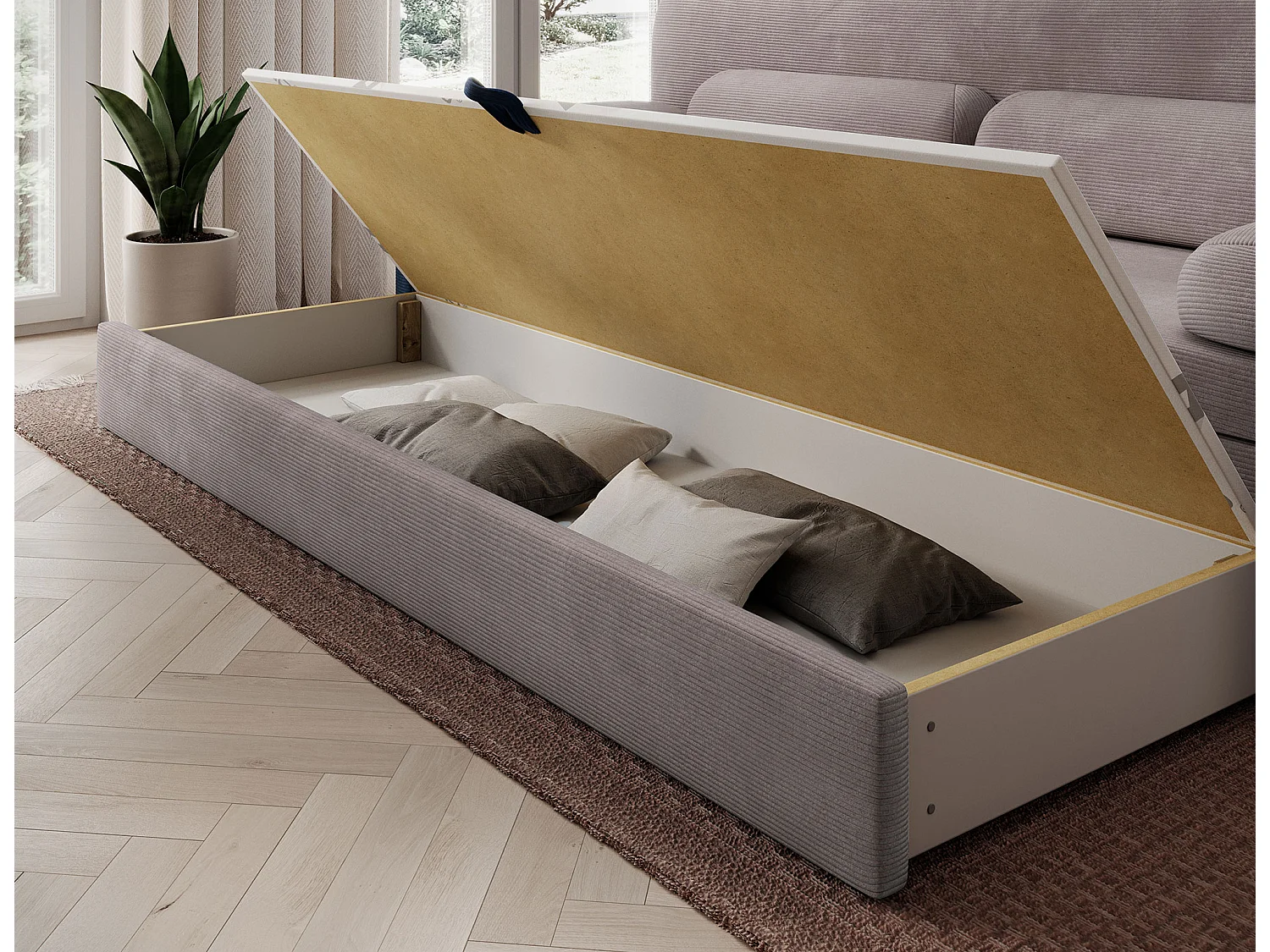 Canapé convertible BELOZE – Design moderne & fonctionnalité premium-Marron